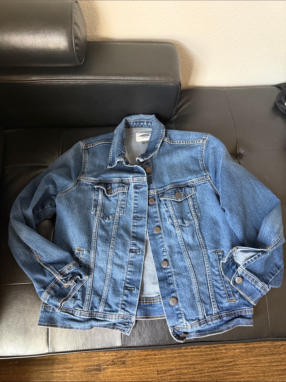 Old Navy Classic Medium Blue Denim Jacket - Women's Jean Coat